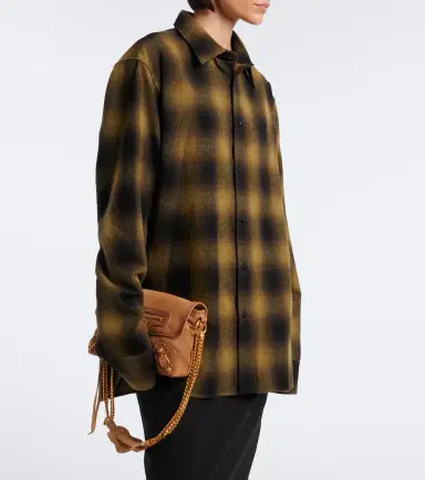 Balenciaga Checked wool-blend flannel overshirt | Thumbnail 5