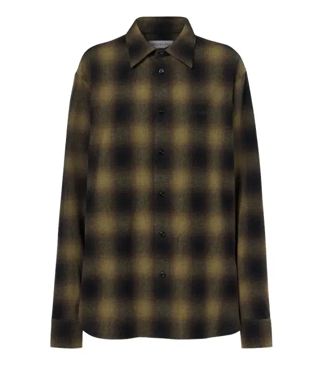 Checked wool-blend flannel overshirt