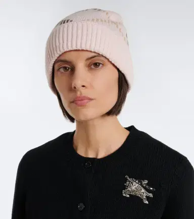 Burberry Check cashmere-blend beanie | Thumbnail 4