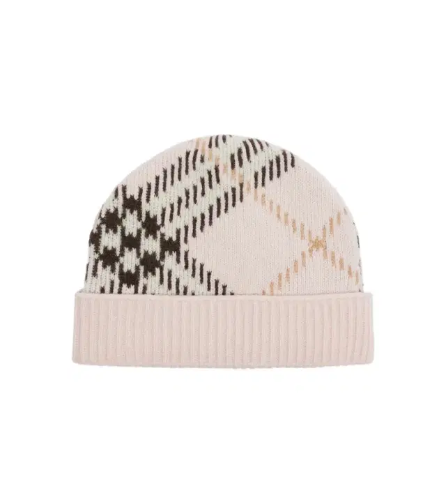 Check cashmere-blend beanie