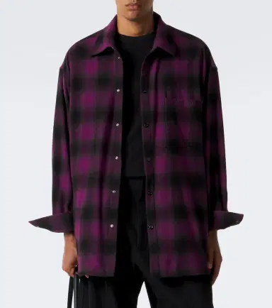 Balenciaga Checked wool-blend overshirt | Thumbnail 7