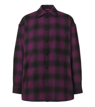 Balenciaga Checked wool-blend overshirt | Thumbnail 1
