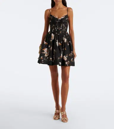Zimmermann Ascent floral linen and silk corset dress | Thumbnail 4