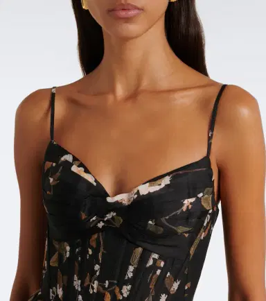 Zimmermann Ascent floral linen and silk corset dress | Thumbnail 5