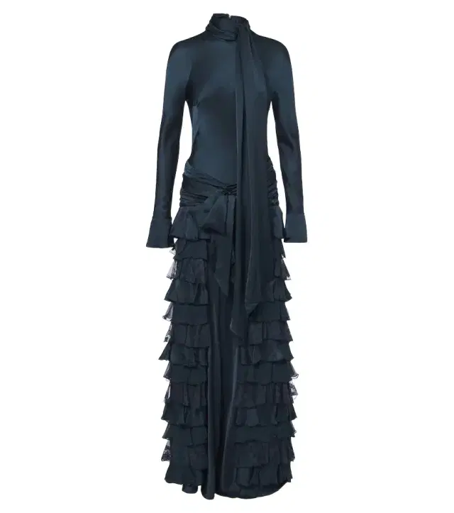 Zimmermann Valiant ruffled silk satin and chiffon gown