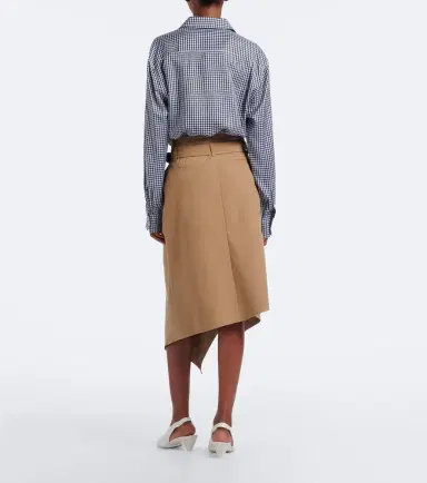 Loewe Asymmetric cotton midi skirt | Thumbnail 3
