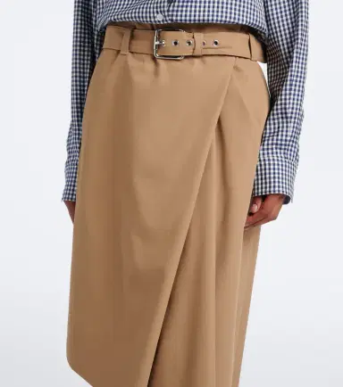 Loewe Asymmetric cotton midi skirt | Thumbnail 4