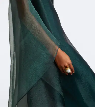 Taller Marmo Sphinx sheer draped organza kaftan | Thumbnail 3