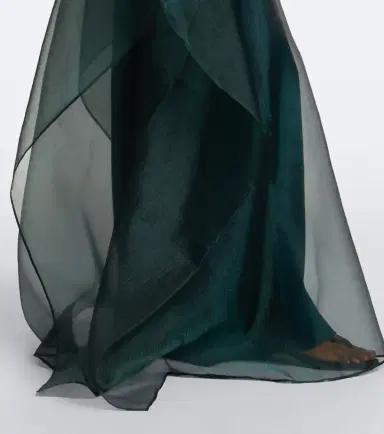 Taller Marmo Sphinx sheer draped organza kaftan | Thumbnail 4