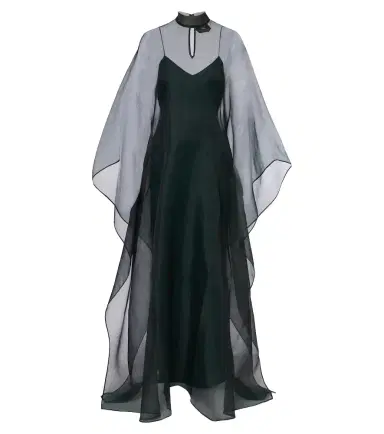 Taller Marmo Sphinx sheer draped organza kaftan | Thumbnail 1