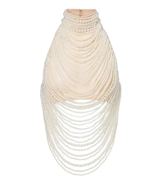 Retrofête Elsie embellished halterneck top