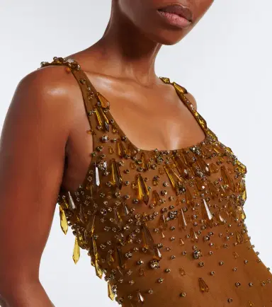 Retrofête Retrofête Zanie crystal-embellished gown | Thumbnail 5