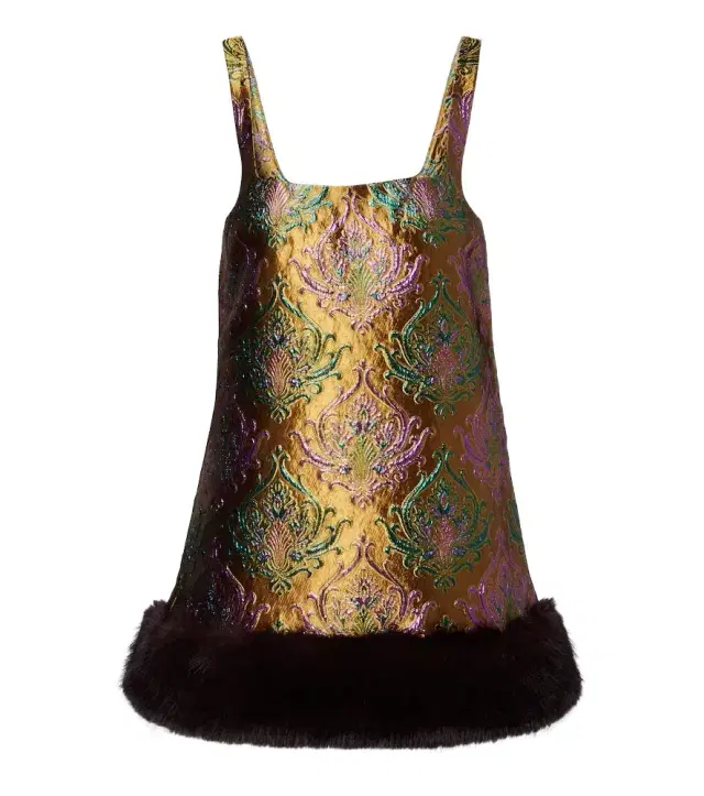Retrofête Sulvie brocade minidress