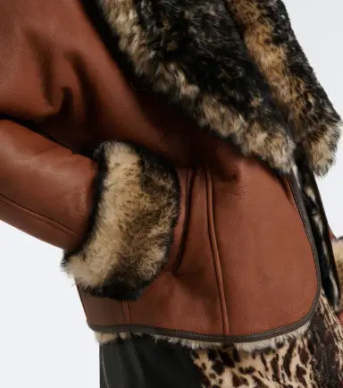 Jacques Wei Shearling-trimmed leather jacket | Thumbnail 2