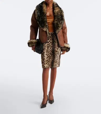 Jacques Wei Shearling-trimmed leather jacket | Thumbnail 4