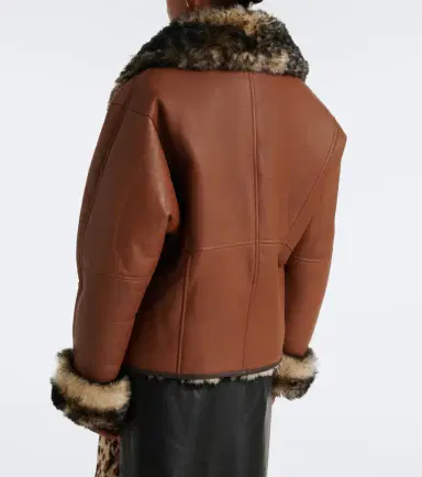 Jacques Wei Shearling-trimmed leather jacket | Thumbnail 6