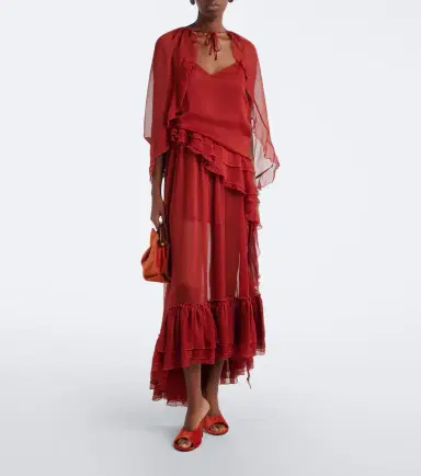 Jacques Wei Ruffled chiffon gown | Thumbnail 2