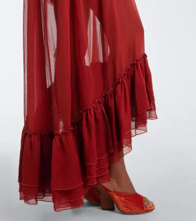 Jacques Wei Ruffled chiffon gown | Thumbnail 3