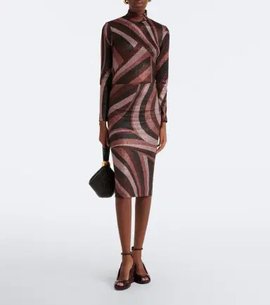 PUCCI Iride Lurex jersey pencil skirt | Thumbnail 4