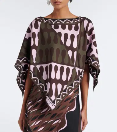 PUCCI Leocorno asymmetric silk twill top | Thumbnail 4 PUCCI Leocorno asymmetric silk twill top | Thumbnail 4