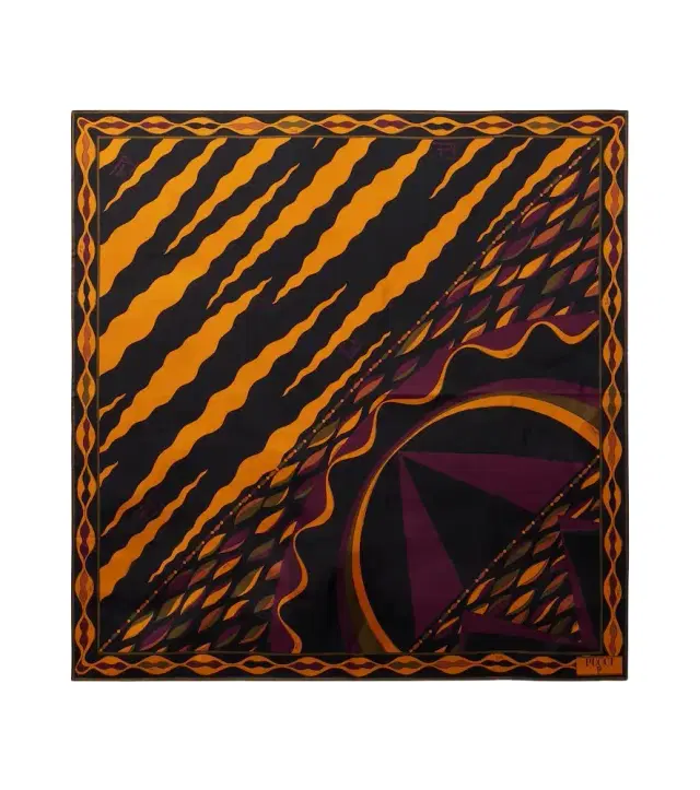 PUCCI Fiamme and Nawaho silk twill scarf