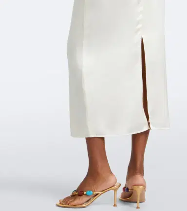 Staud Phoebe draped silk-blend midi dress | Thumbnail 2
