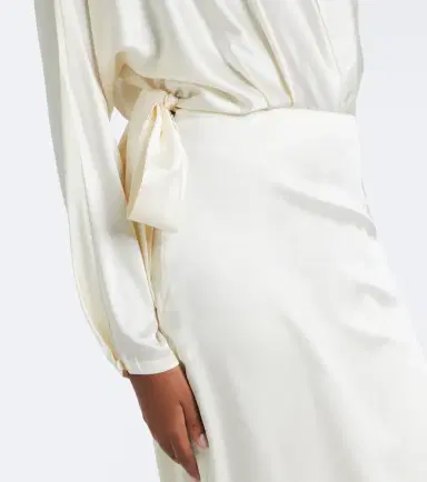 Staud Phoebe draped silk-blend midi dress | Thumbnail 4