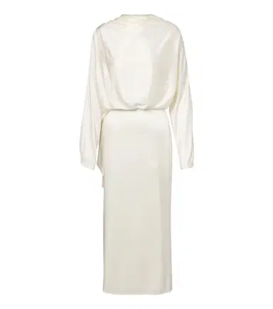 Staud Phoebe draped silk-blend midi dress | Thumbnail 1
