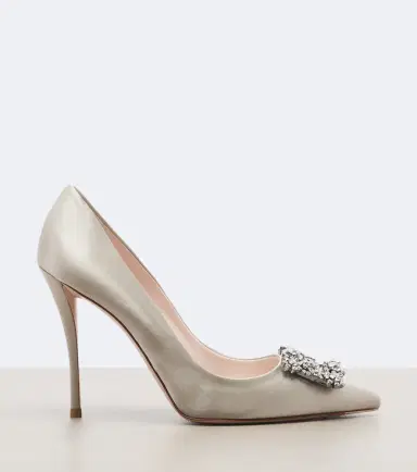 Roger Vivier Flower Strass embellished satin pumps | Thumbnail 3 Roger Vivier Flower Strass embellished satin pumps | Thumbnail 3