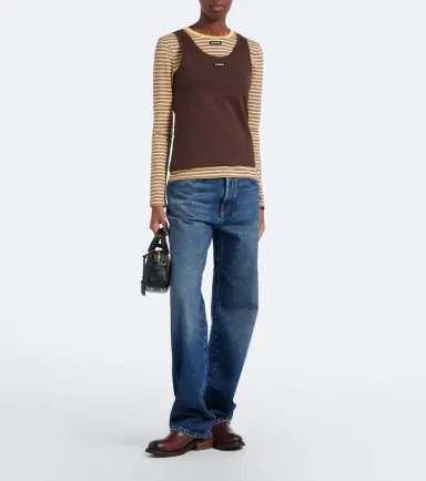 Miu Miu Cotton jersey T-shirt and tank top set | Thumbnail 2 Miu Miu Cotton jersey T-shirt and tank top set | Thumbnail 2
