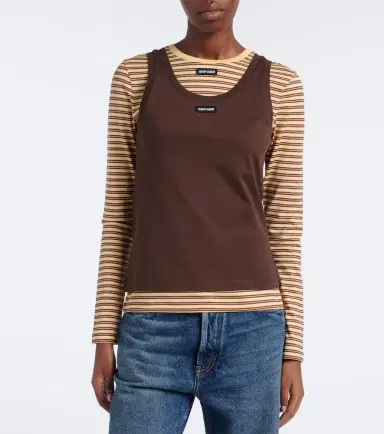 Miu Miu Cotton jersey T-shirt and tank top set | Thumbnail 5 Miu Miu Cotton jersey T-shirt and tank top set | Thumbnail 5