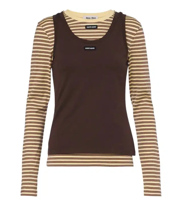 Miu Miu Cotton jersey T-shirt and tank top set