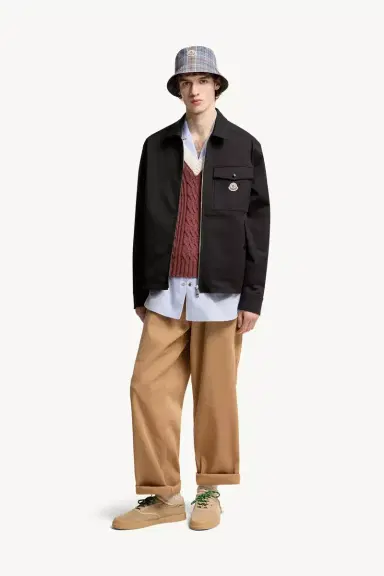 Moncler Cotton Blend Gabardine Shirt Jacket | Thumbnail 3