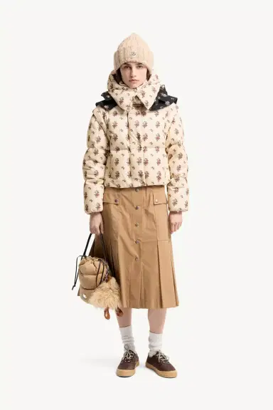 Moncler Torcol Floral Hooded 2-in-1 Down Jacket | Thumbnail 3