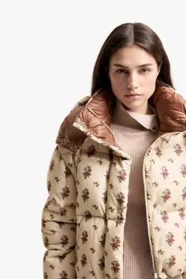 Moncler Torcol Floral Hooded 2-in-1 Down Jacket | Thumbnail 8