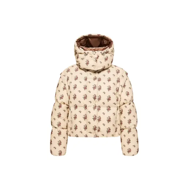 Moncler Torcol Floral Hooded 2-in-1 Down Jacket