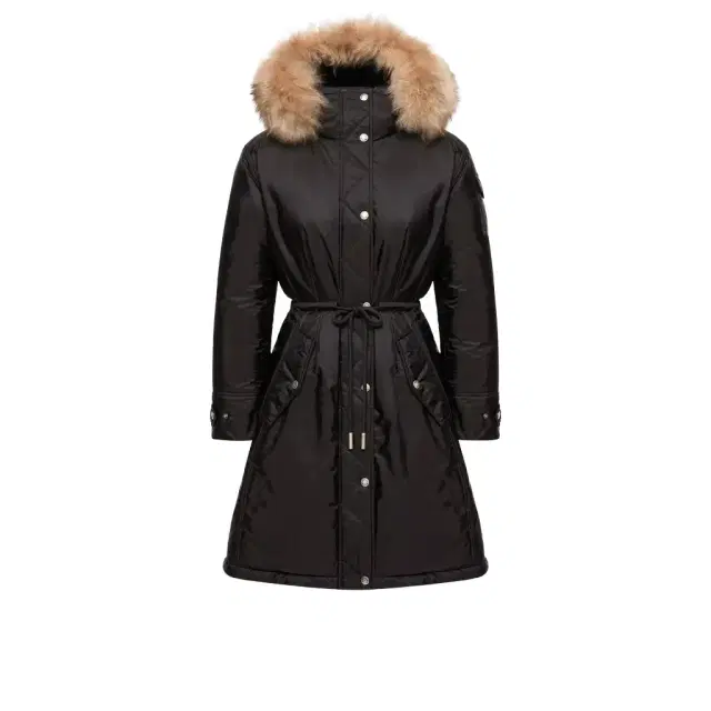 Moncler Moustique Hooded Shearling Trimmed Long Down Parka