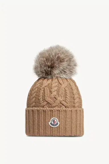 Moncler Wool & Cashmere Blend Beanie With Pom Pom | Thumbnail 2