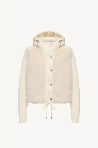 Moncler Wool & Cashmere Blend Padded Zip-up Cardigan | Thumbnail 2