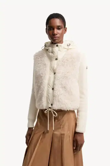 Moncler Wool & Cashmere Blend Padded Zip-up Cardigan | Thumbnail 5
