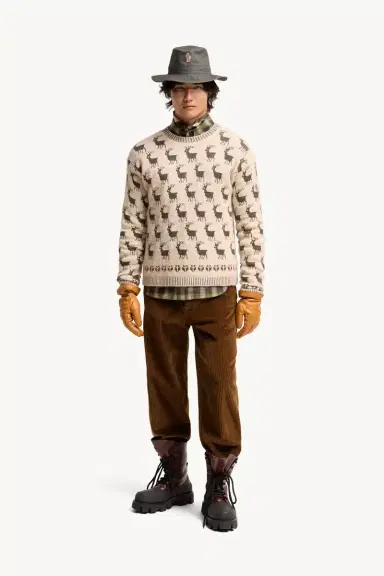 Moncler Grenoble Moose Jacquard Alpaca & Wool Blend Sweater | Thumbnail 3
