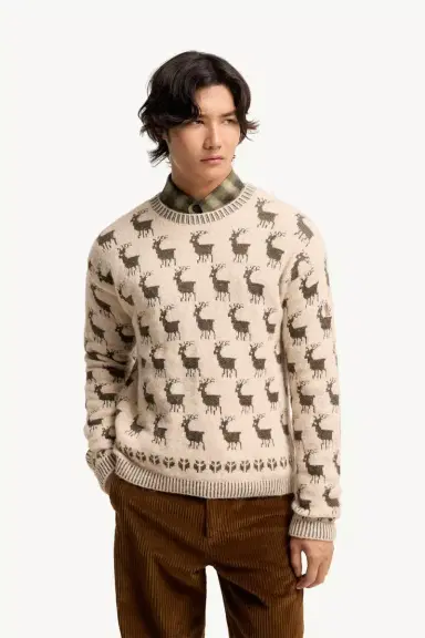 Moncler Grenoble Moose Jacquard Alpaca & Wool Blend Sweater | Thumbnail 5