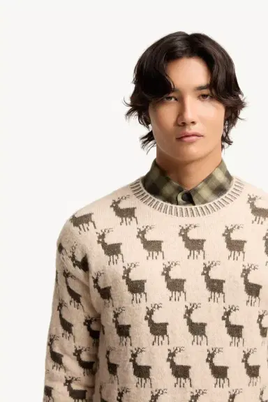 Moncler Grenoble Moose Jacquard Alpaca & Wool Blend Sweater | Thumbnail 7