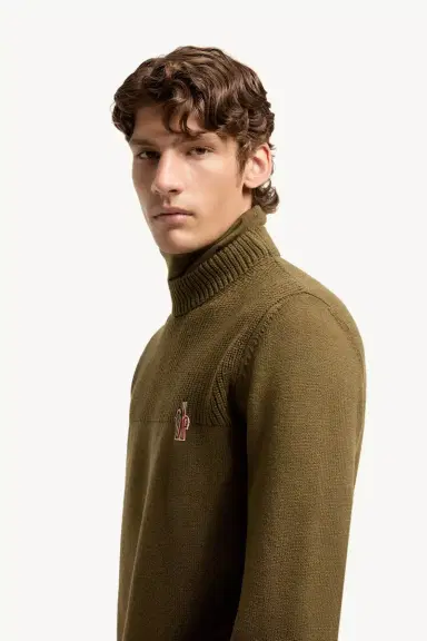 Moncler Grenoble Logo Wool Blend Turtleneck | Thumbnail 4