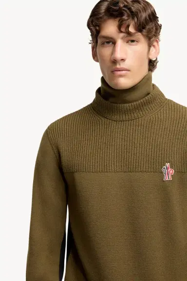Moncler Grenoble Logo Wool Blend Turtleneck | Thumbnail 8