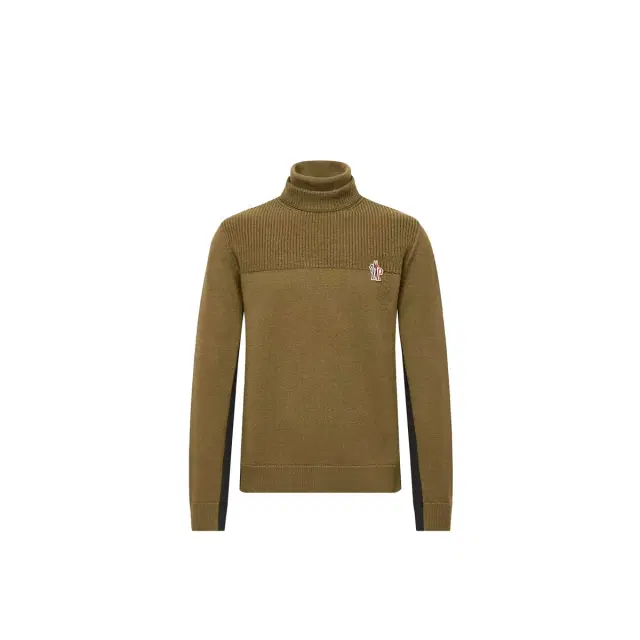 Moncler Grenoble Logo Wool Blend Turtleneck