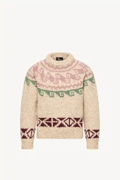 Moncler Grenoble Geometric Jacquard Wool Blend Sweater | Thumbnail 2 Moncler Grenoble Geometric Jacquard Wool Blend Sweater | Thumbnail 2