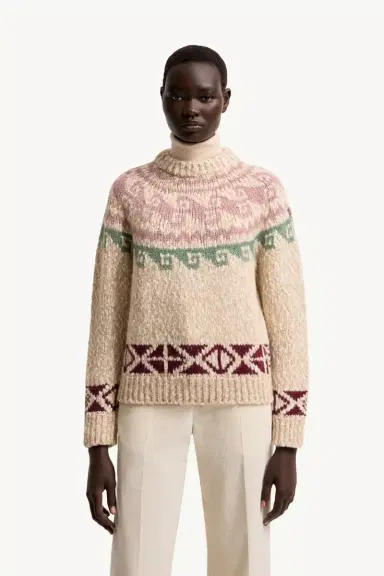 Moncler Grenoble Geometric Jacquard Wool Blend Sweater | Thumbnail 5 Moncler Grenoble Geometric Jacquard Wool Blend Sweater | Thumbnail 5