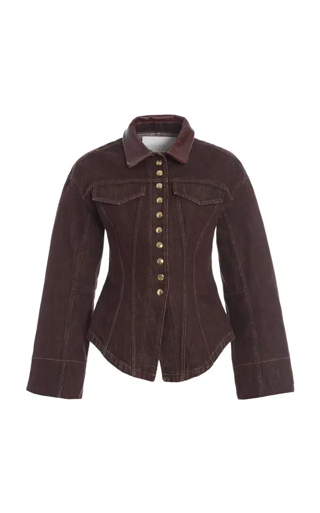 RÙADH The Lennox Peplum Denim Jacket