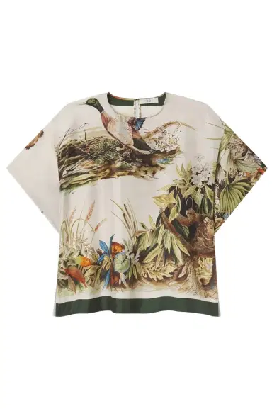 CO COLLECTION Woodland Print Short Sleeve Top | Thumbnail 1